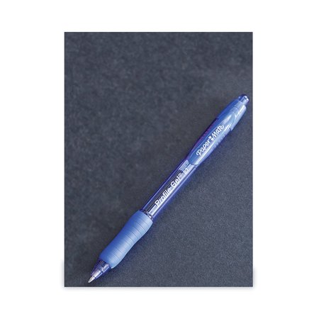Paper Mate Profile Gel Pen, Retractable, Bold 1 mm, Blue Ink, Translucent Blue Barrel, PK12 PK 2102161